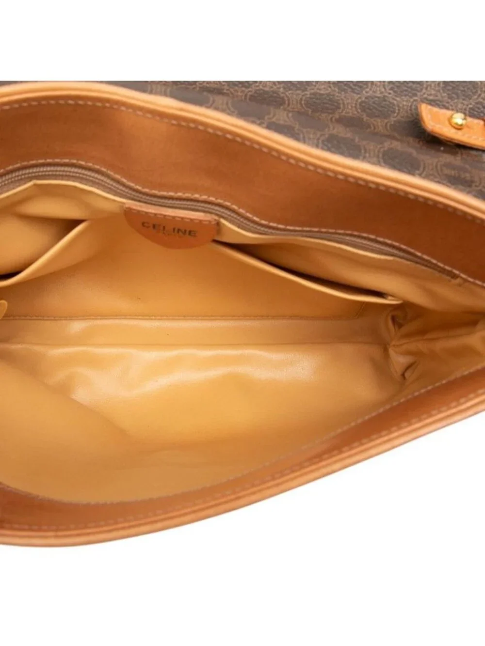 Celine Clutch 2-Way Brown Leather